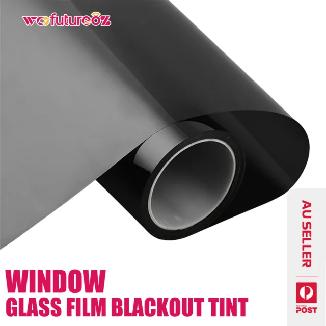 Blackout Window Glass Tint Heat Blocking All Day Privacy Protection Sticker Film