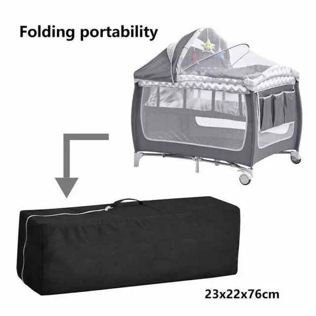 Foldable Baby Travel Cot Crib Bed with Infant Changing Table Playpen Bassinet