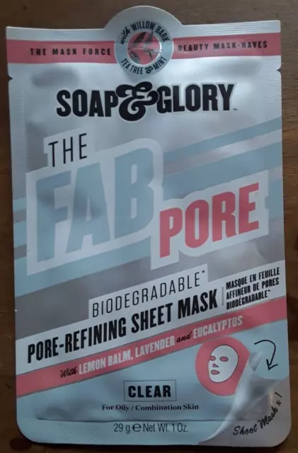 Soap & Glory The Fab Pore biologisch abbaubare porenverfeinernde Lakenmaske