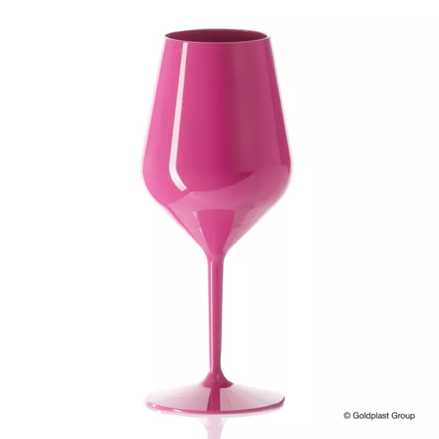 Calice Vino Cocktail Infrangibile Rosa 470cc Goldplast per Feste e Piscine