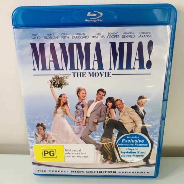 MAMMA MIA! THE MOVIE Blu-ray Very Good Condition Streep Brosnan Firth