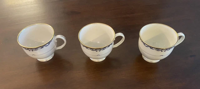 LENOX LIBERTY PRESIDENTIAL CHINA FOOTED CUP ONLY Set of 3 Excellent Condition