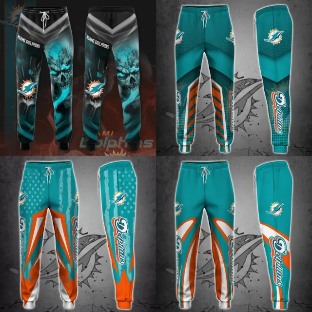 Miami Dolphins Mens Casual Sweatpants Gym Workout Pants Sports Trousers Gift