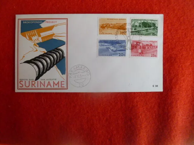 1965 Suriname  Opening Of Brokopondo Power Station Fdc 9Th October