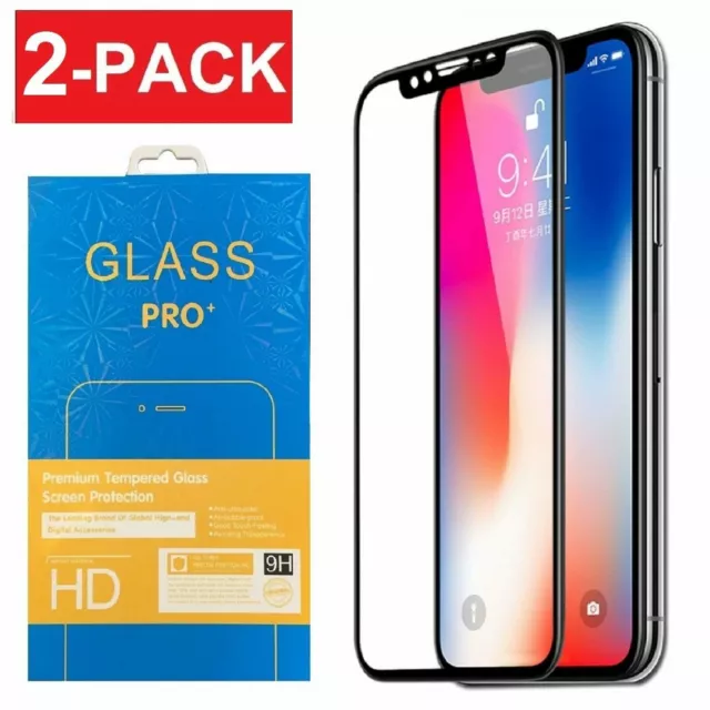 Full Coverage 3D Tempered Glass Screen Protector for iPhone X Xs Max XR 11 Pro