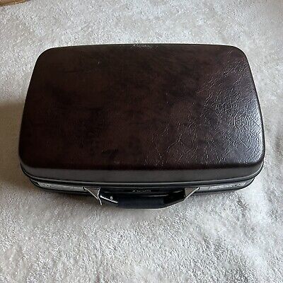 Vintage Samsonite Silhouette Hard Side Clamshell Luggage Suitcase Brown