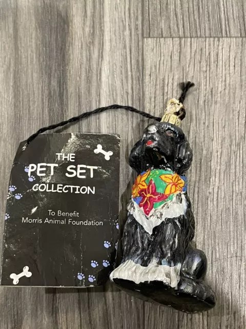 Portuguese Water Dog Blown Glass Polish Christmas Ornament Decoration Hawaiian