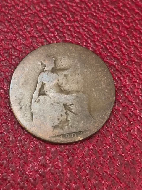 1903 Edward Vii Half Penny Coin