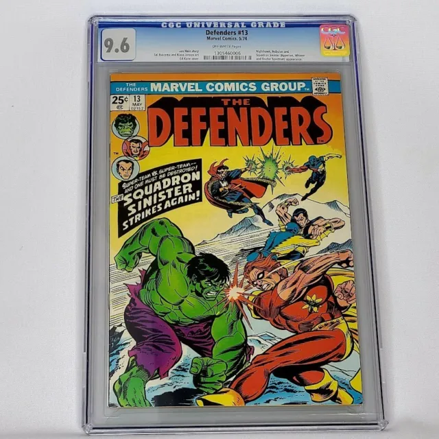 Defenders 13 Marvel 1974 CGC 9.6 NM+ Classic Vs Squadron Sinister 1st Nebulon