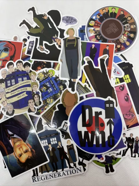 Doctor Who Sticker Set Lot - Misc WHO Lot - 50 Stickers Doctor Who Sticker Set Lot - Misc WHO Lot - 50 Stickers