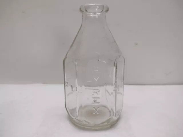 Vintage 1940s Pyrex Clear Glass Baby Nursing Bottle 4 Ounce