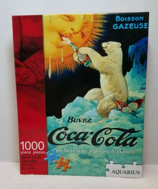 COCA COLA POLAR BEARS 1000 Pc Puzzle 2016 BUFFALO Holiday Collection *NEW*