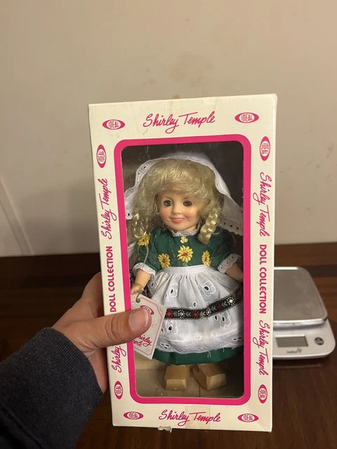 Classic Shirley Temple Doll Collection Vinyl Ideal 1982 VTG Green Flower Dress