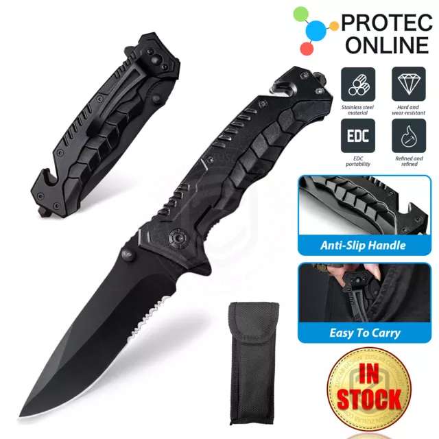 Folding Pocket knife outdoor knives Pocket Clip Hunting Camping Survival Fishing