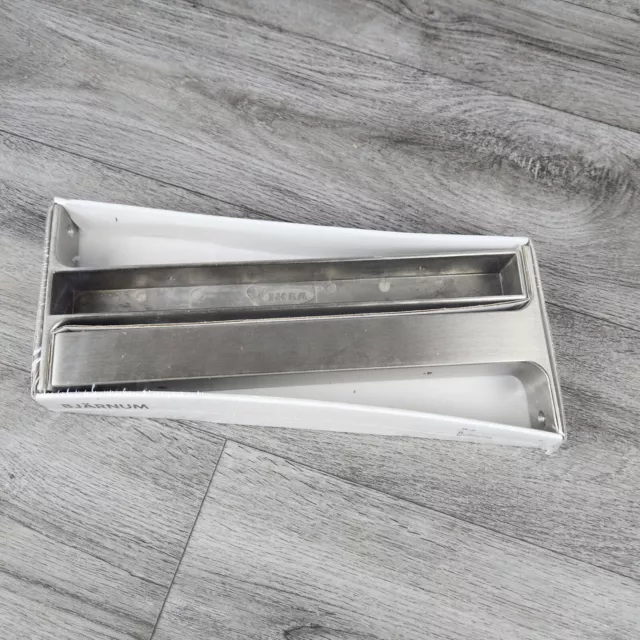 IKEA Ekby Bjarnum Shelf Brackets 21089 Brushed Metal 11" 101.361.35 Pack of 2 IKEA Ekby Bjarnum Shelf Brackets 21089 Brushed Metal 11" 101.361.35 Pack of 2