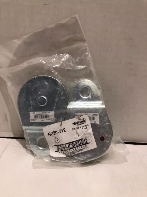 Stanley National Hardware 3213BC 2-1/2" Zinc Plated Fixed Single Pulley 2 Pack