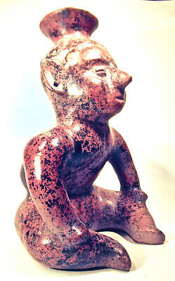 Pre-Columbian SEATED COLIMA HUNCHBACK FIGURE EX SOTHEBY'S '76 2