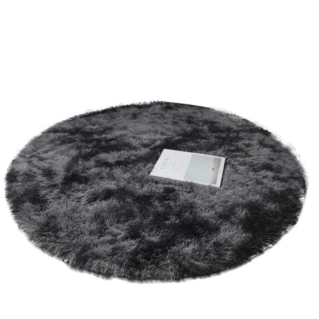 Luxury Round Soft Faux Sheepskin Fur Area Rugs Washable Wool Bedside Carpet ba