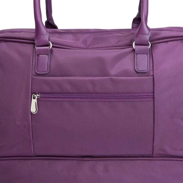 Samantha Brown Drop Bottom Weekender - Purple 2