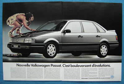 55kw Am91 De 1990 Publicité Papier Voiture Volkswagen Passat C.L 