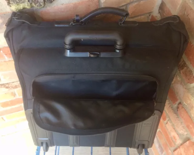 🎁 Xclnt! TUMI Rolling Garment Bag black ballistic nylon bi-fold 13x19x22" USA! 5