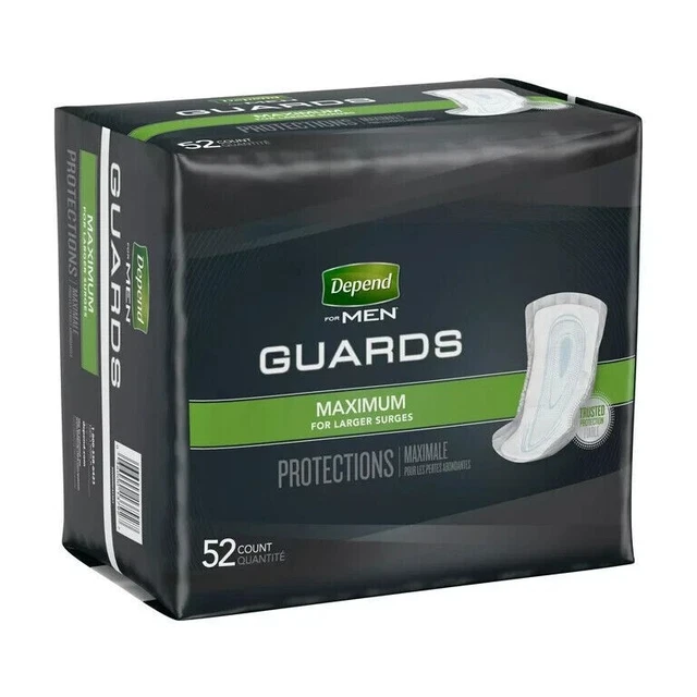 DEPEND INCONTINENCE GUARDS/INCONTINENCE Pads for Men/Bladder Control