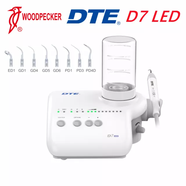 Refurbished Woodpecker DTE D7 LED Dental Ultrasonic Scaler HD-7L Handpiece 110V