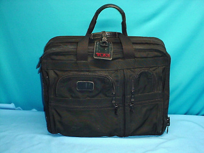 TUMI Alpha 2624D3 - Large Expandable Briefcase Laptop Bag Ballistic Nylon Black