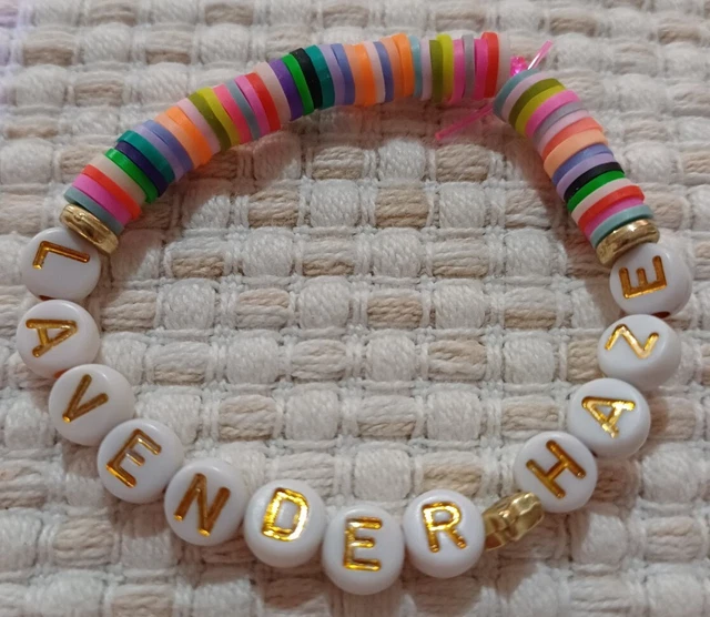 TAYLOR SWIFT tween Eras  Bracelet Lavender Haze friendship Polymer Clay Beads