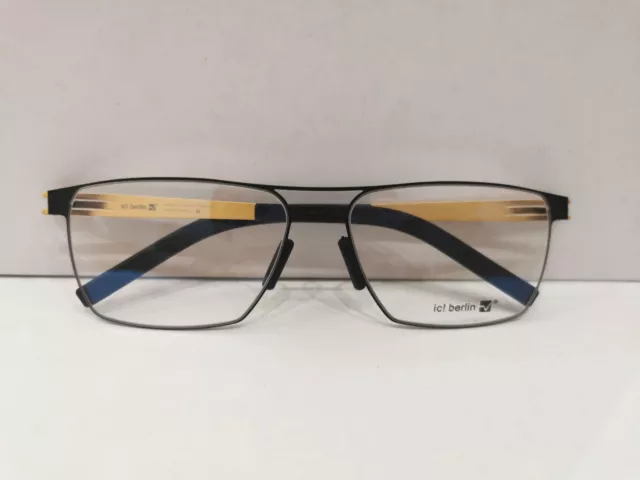 IC! Berlin  Jana M Gun Sun Gold Brille Glasses Eyeglasses Frames Size 57-16-145