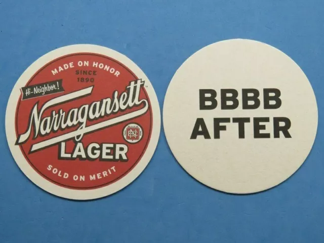 Beer Bar Coaster ~ NARRAGANSETT Brewery Lager ~ Rhode Island ~ BBBB AFTER Puzzle