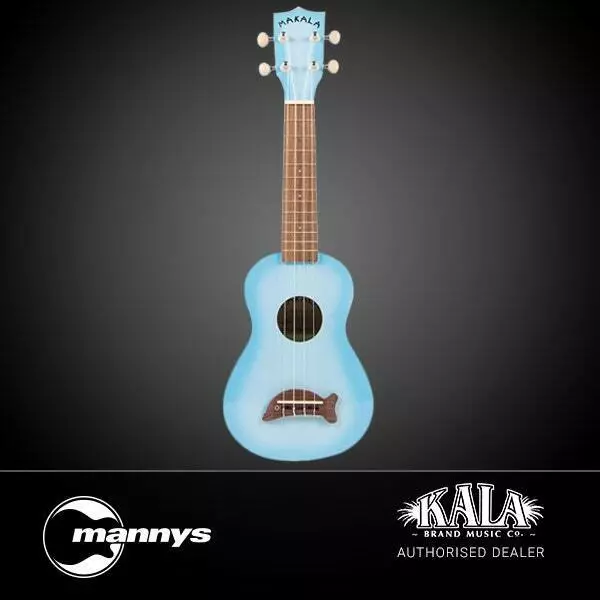 Kala Makala MK-SD/LBLBRST Light Blue Burst Soprano Dolphin Ukulele