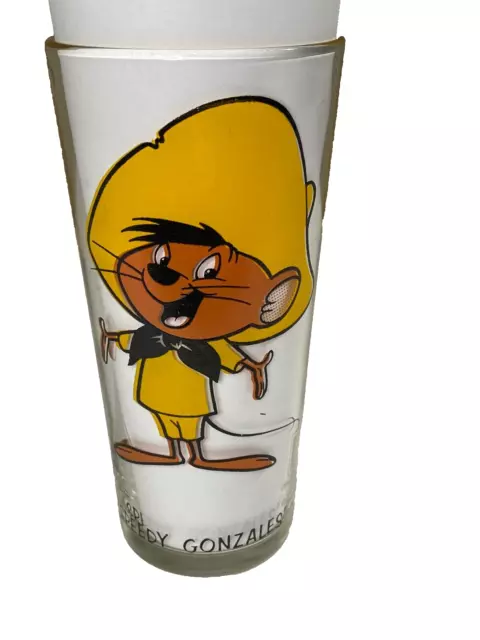 Looney Tunes Glass Speedy Gonzales 1973 Pepsi Collector Series Vintage