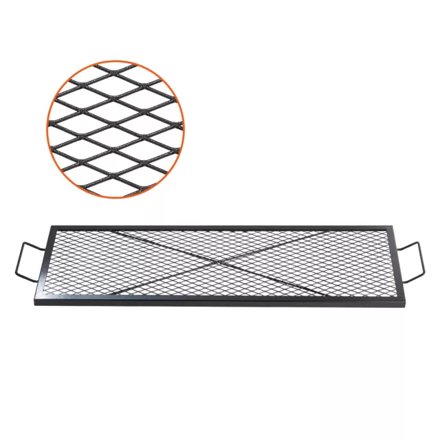 VEVOR 44" Rectangle Cooking Grate Fire Pit Grill Grate X-Marks Heavy-Duty Steel