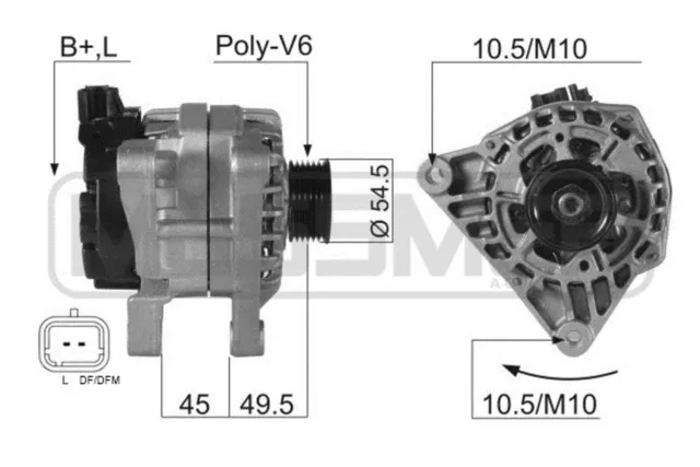 Lichtmaschine Generator Lima ERA 210054A für CITROËN FIAT PEUGEOT SCUDO Bus 206