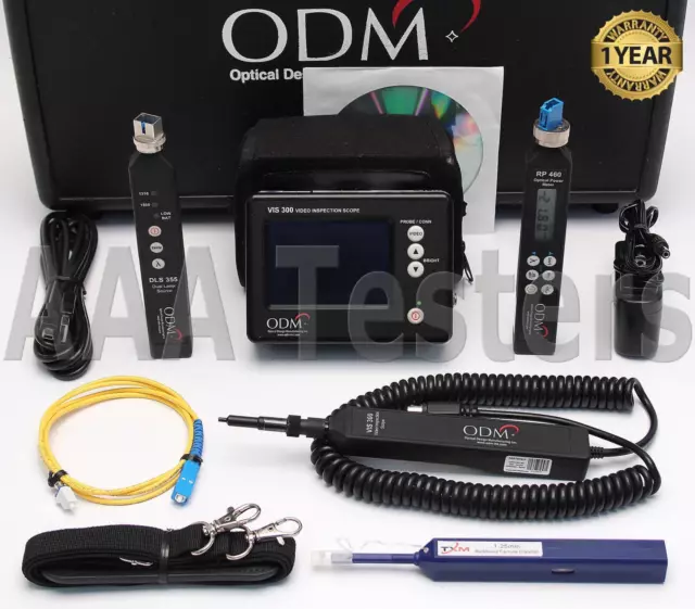 ODM VIS300M DLS355 RP460-02 Sm Fibre Optique Test & Inspection Kit VIS300