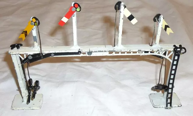 ⭐ Crescent Metal 4 Post Signal Gantry OO Gauge 00 Vintage Old VGC* Signals