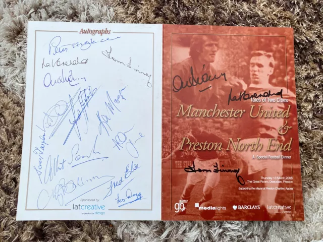 Manchester united signed dinner programme