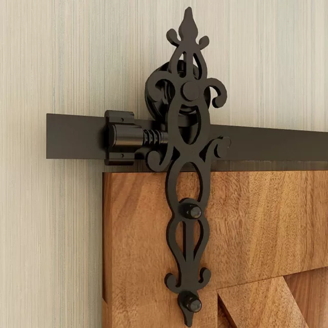 4FT ~ 20FT Sliding Barn Door Hardware Track Kit for Single/Double Vintage Roller