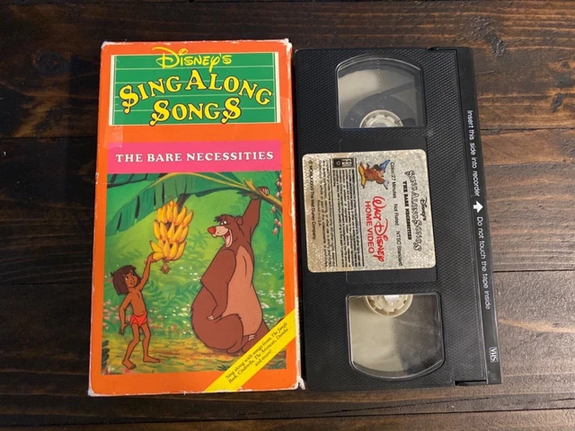 DISNEY’S SING ALONG Songs: The Bare Necessities VHS 1987 Walt Disney