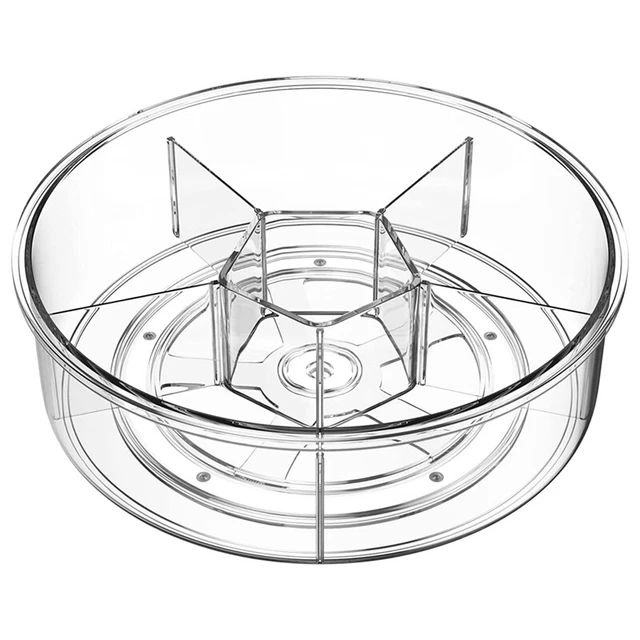 Sourcing Map Plateau Tournant Lazy Susan En Acrylique Transparent De 8,9 Cm, Plateau Rotatif à 360 Degrés Pour étagère à épices, Gâteau, Cuisine, Garde- Manger, Décoration De Salle De Bain