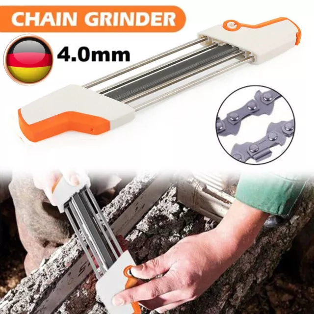 2in1 4,0 mm für 3/8" P-Sägekette,Feilenhalter Schärfgerät Schärfen Kit für STIHL