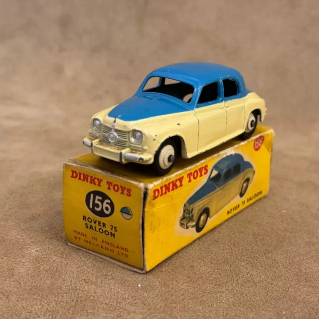 Dinky Toys 156 Rover 75 Saloon In Original Box - Vintage Original Model