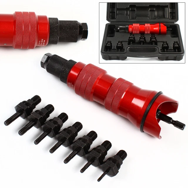 Nietmuttern Aufsatz Für Bohrmaschine - M3 M4 M5 M6, Mit 4 Köpfen