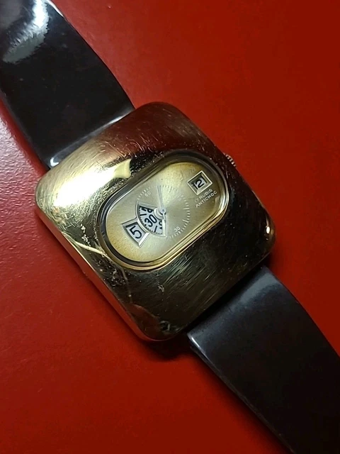 Montre Squelette Homme Suisse Plaqué Or - Boîtier XXL 42.7mm - Mécanique Manuelle - Occasion