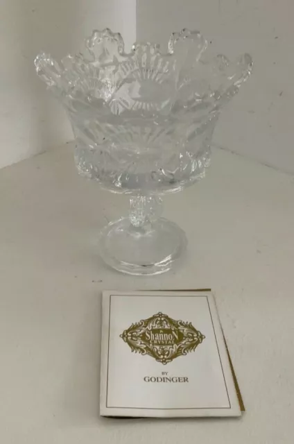 Godinger Royalty Crystal Footed Shannon Candy Bowl 5.625 InchesTall New F44