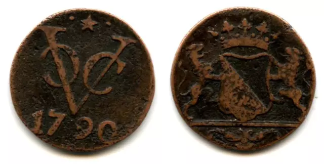 Utrecht issue copper duit issued by VOC (the Dutch East India Company), 1790, Du