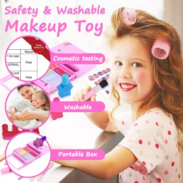 32 Stück Mädchen Make-up Set Spielzeug für Kinder Kosmetik Kit Kinder Spielzeug 3