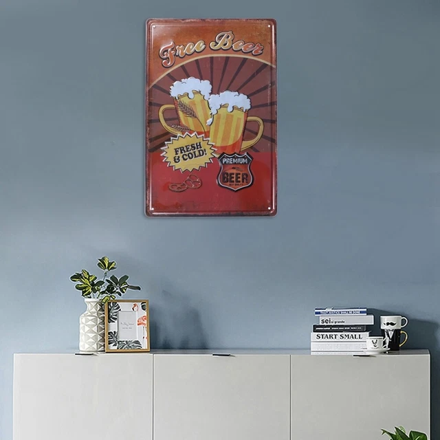 Póster de metal vintage vintage de placa retro para bar pub cocina hogar