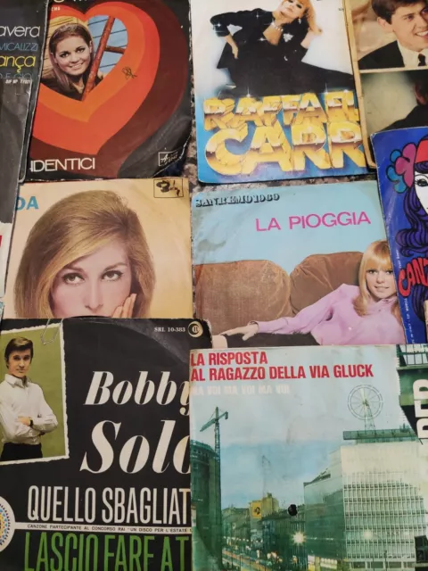 Lotto N 12  dischi in vinile 45 Giri Musica Anni 60,70 3